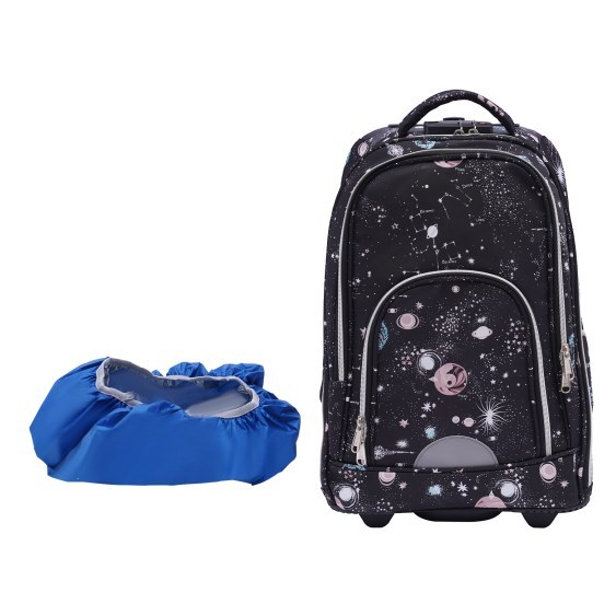 Zaino trolley con ruote, zaino per la scuola, trolly, 45 litri, grigio stella, per scuola, viaggi, grigio stellato, 33*25*49cm, Business Zaino trolley con ruote, zaino per la scuola, trolly, 45 litri, grigio stella, per scuola, viaggi, grigio stellato, 33*25*49cm, Business