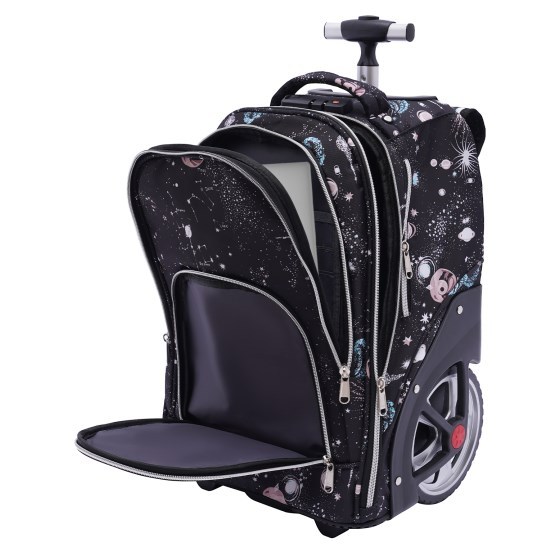 Zaino trolley con ruote, zaino per la scuola, trolly, 45 litri, grigio stella, per scuola, viaggi, grigio stellato, 33*25*49cm, Business Zaino trolley con ruote, zaino per la scuola, trolly, 45 litri, grigio stella, per scuola, viaggi, grigio stellato, 33*25*49cm, Business