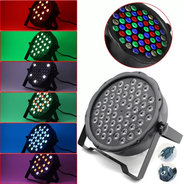 Riflettore, luce da palco, luce da performance per DJ, 54 LED RGB per DJ, feste, KTV Riflettore, luce da palco, luce da performance per DJ, 54 LED RGB per DJ, feste, KTV