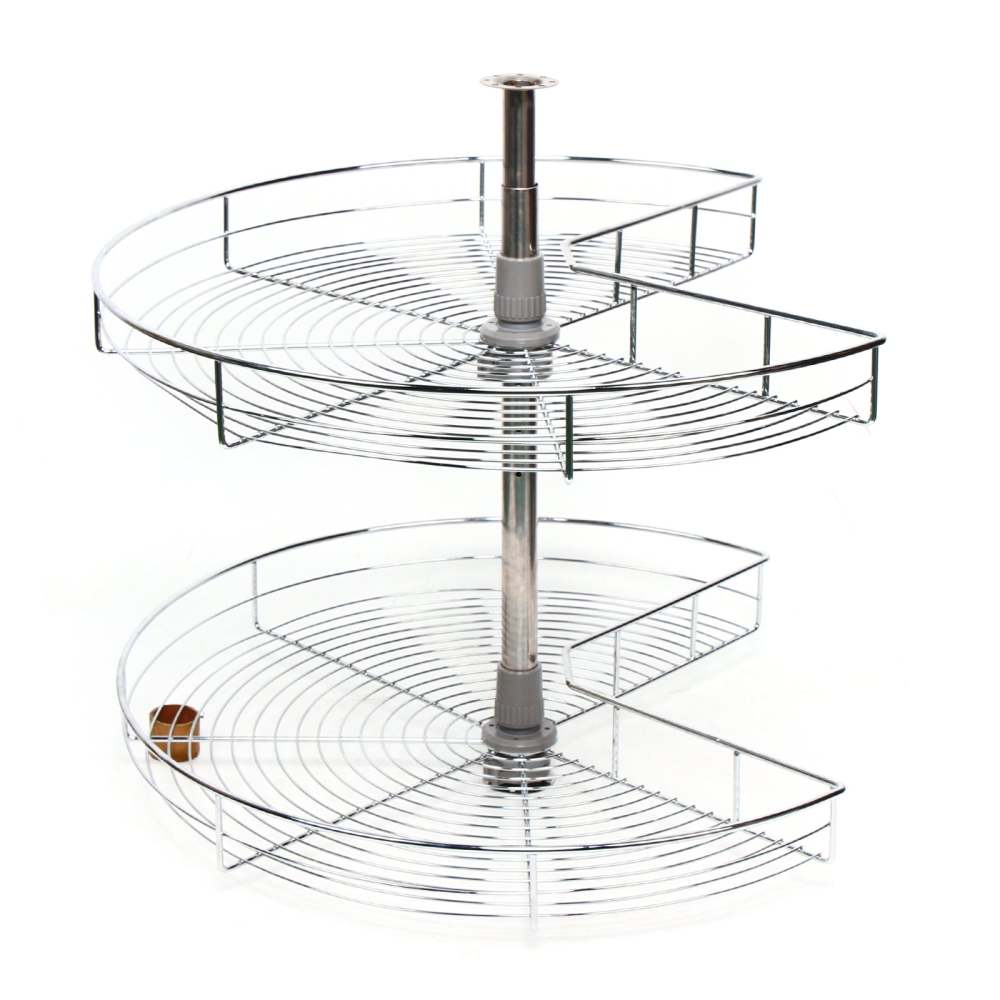 Cestello Estraibile 3 Livelli In Metallo Argentato Per Cucina - Festnight, 17x51x60 Cm