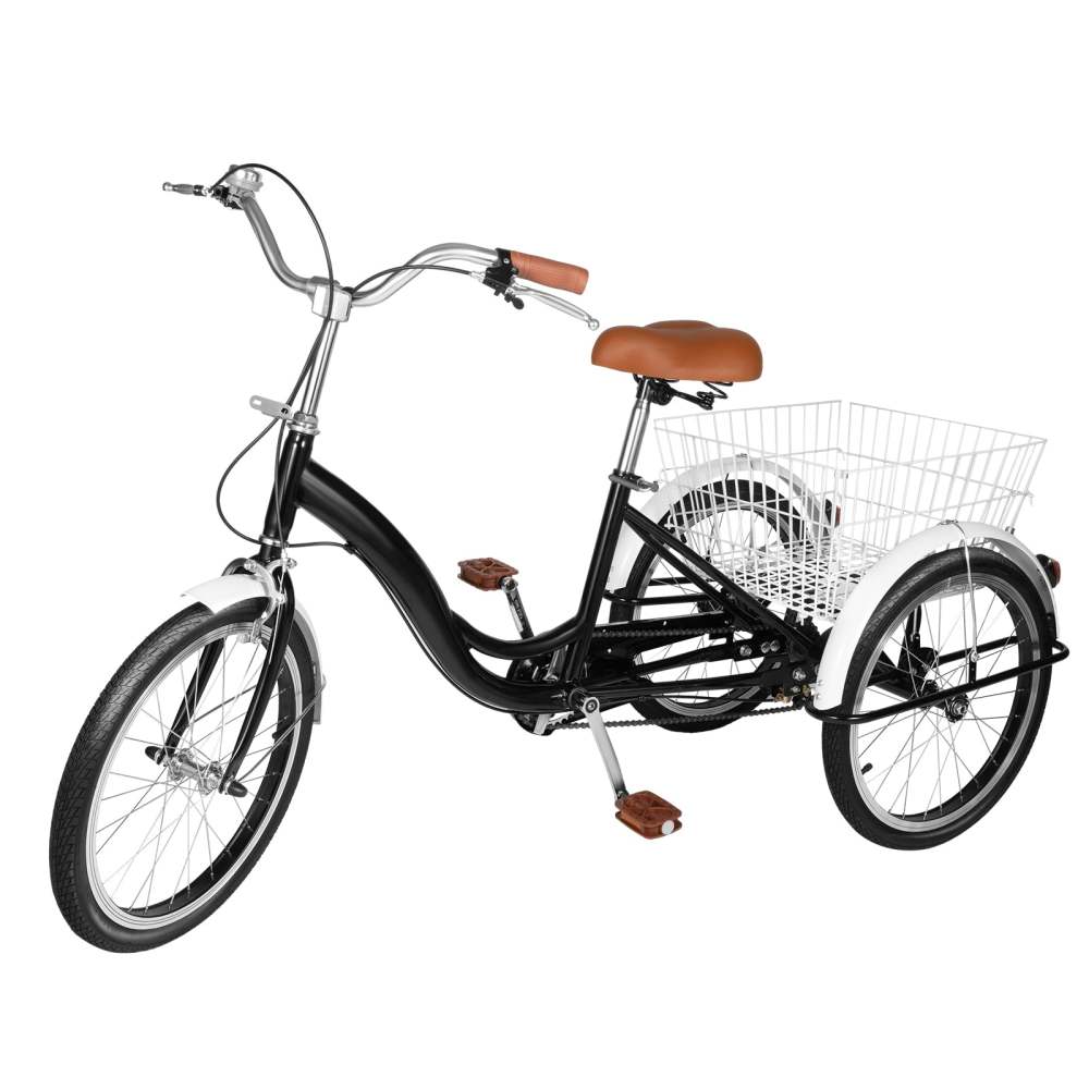 Triciclo per adulti a 7 velocita per bicicletta a 24 pollici oukaning