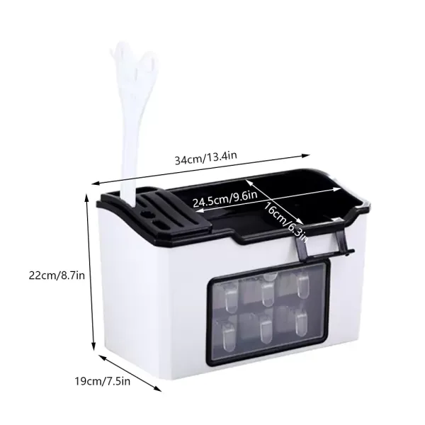 Küchenregal Arbeitsplatte Gewürzregal Multifunktionales Küchenregal Gewürzaufbewahrungsbox Messerhalter Stäbchen Caddy Küchenregal Arbeitsplatte Gewürzregal Multifunktionales Küchenregal Gewürzaufbewahrungsbox Messerhalter Stäbchen Caddy