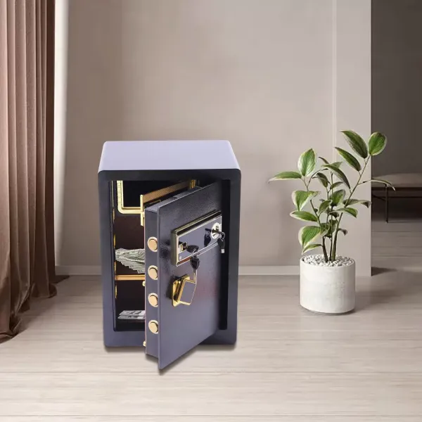 Cassaforte grande impronte digitali sicurezza blocco acciaio una cassaforte documenti oro sicurezza con allarme per casa ufficio hotel business