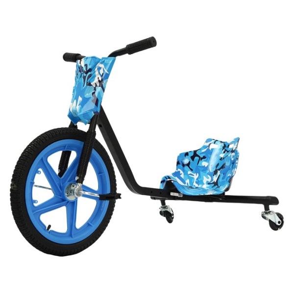 Drift Scooter 16" Drift Trike Bike 360 gradi Drift Kart Classic veicolo per bambini Drifter triciciclo, blu