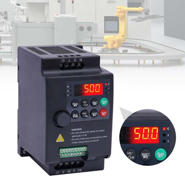 VFD Convertitore di Frequenza, 380 V, 2,2 KW, 3 Fasi, Inverter di Corrente Alternata, Controllo della Velocità del Motore per Motori a Corrente Alternata